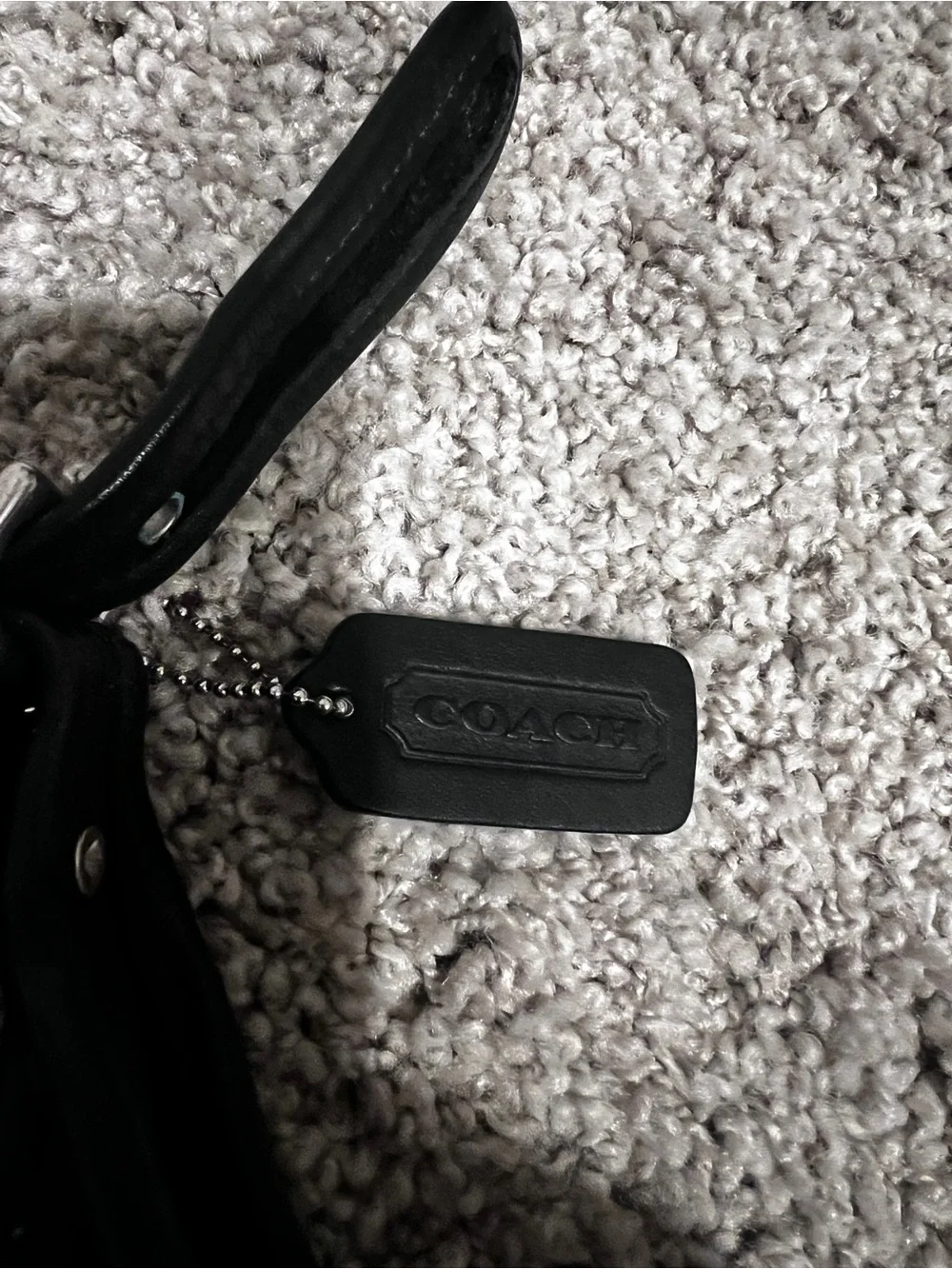 Coach Classic Black Leather Shoulder Bag